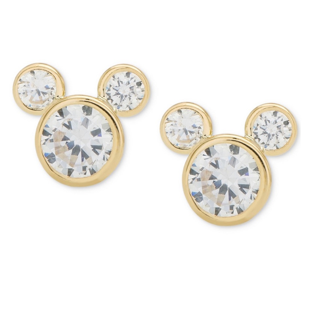 14K Gold Children’s Mickey Mouse Stud Earrings